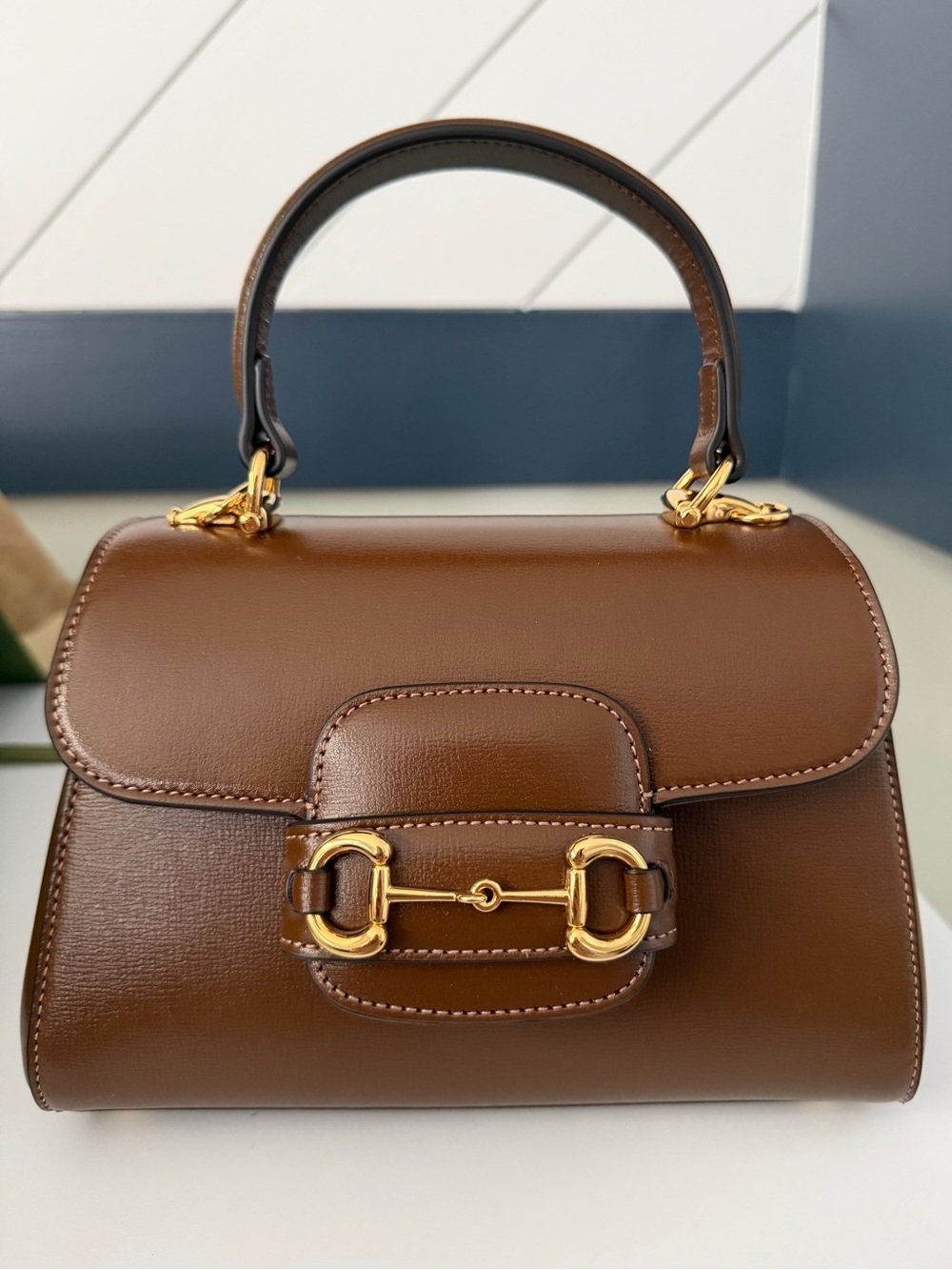 BRAND NEW IN ORIGINAL PACKAGING- Gucci Horsebit 1955 Mini Chain Top Handle Bag